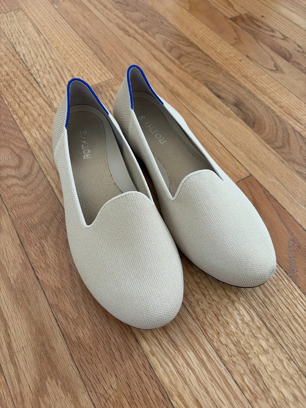 Rothy's Cream Knit Slip-On Lounge Loafers